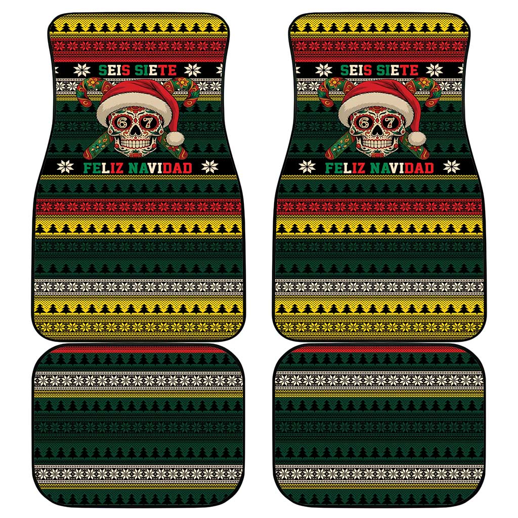 Mexican SEIS Siete 67 Meme Car Mats Feliz Navidad Mexico - Wonder Print Shop
