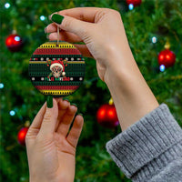 Mexican SEIS Siete 67 Meme Ceramic Ornament Feliz Navidad Mexico - Wonder Print Shop