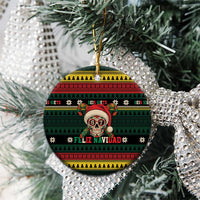 Mexican SEIS Siete 67 Meme Ceramic Ornament Feliz Navidad Mexico - Wonder Print Shop