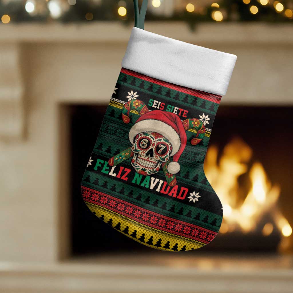 Mexican SEIS Siete 67 Meme Christmas Stocking Feliz Navidad Mexico - Wonder Print Shop