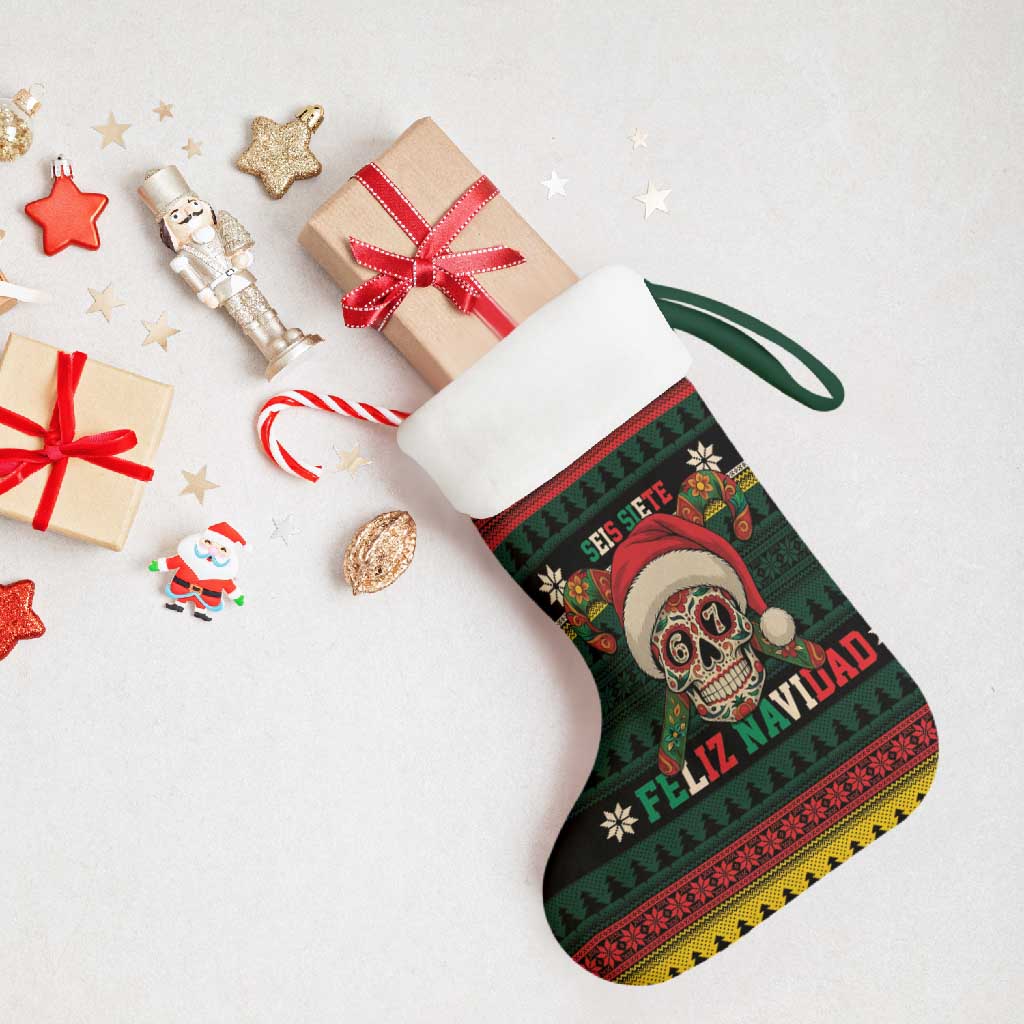 Mexican SEIS Siete 67 Meme Christmas Stocking Feliz Navidad Mexico - Wonder Print Shop