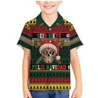 Mexican SEIS Siete 67 Meme Family Matching Mermaid Dress and Hawaiian Shirt Feliz Navidad Mexico - Wonder Print Shop
