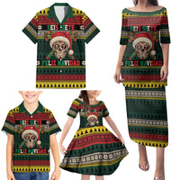 Mexican SEIS Siete 67 Meme Family Matching Puletasi and Hawaiian Shirt Feliz Navidad Mexico - Wonder Print Shop