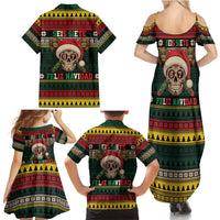 Mexican SEIS Siete 67 Meme Family Matching Summer Maxi Dress and Hawaiian Shirt Feliz Navidad Mexico - Wonder Print Shop