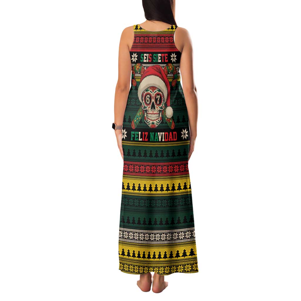 Mexican SEIS Siete 67 Meme Family Matching Tank Maxi Dress and Hawaiian Shirt Feliz Navidad Mexico - Wonder Print Shop