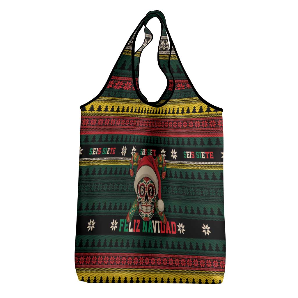 Mexican SEIS Siete 67 Meme Grocery Bag Feliz Navidad Mexico - Wonder Print Shop