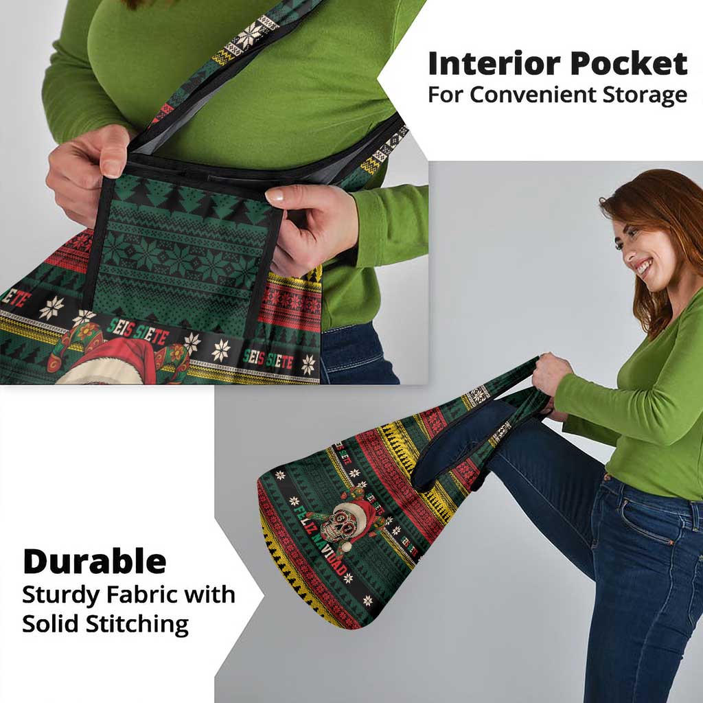 Mexican SEIS Siete 67 Meme Grocery Bag Feliz Navidad Mexico - Wonder Print Shop