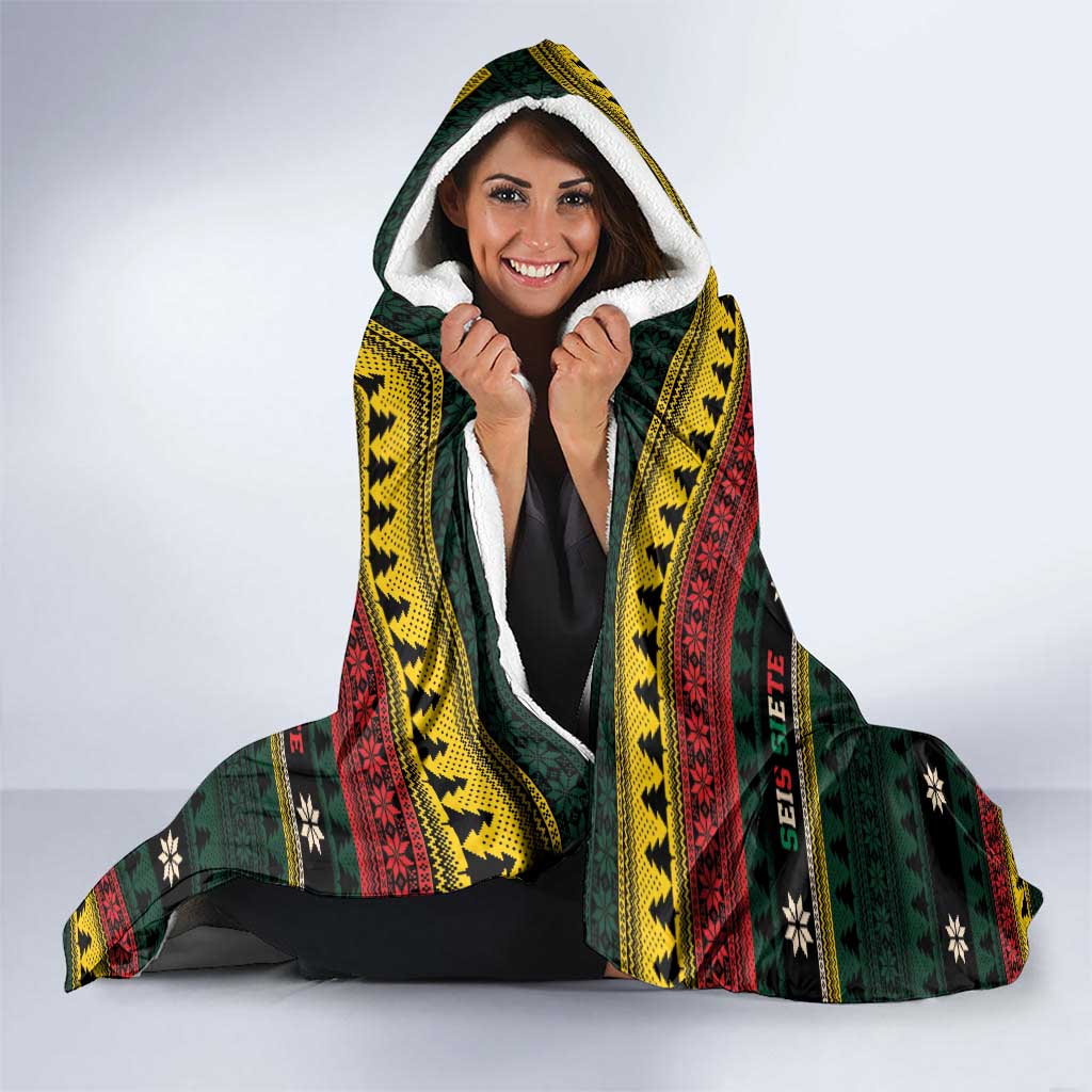 Mexican SEIS Siete 67 Meme Hooded Blanket Feliz Navidad Mexico - Wonder Print Shop