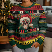 Mexican SEIS Siete 67 Meme Kid Ugly Christmas Sweater Feliz Navidad Mexico - Wonder Print Shop