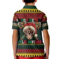 Mexican SEIS Siete 67 Meme Kid Polo Shirt Feliz Navidad Mexico - Wonder Print Shop