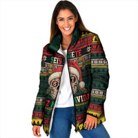 Mexican SEIS Siete 67 Meme Padded Jacket Feliz Navidad Mexico - Wonder Print Shop