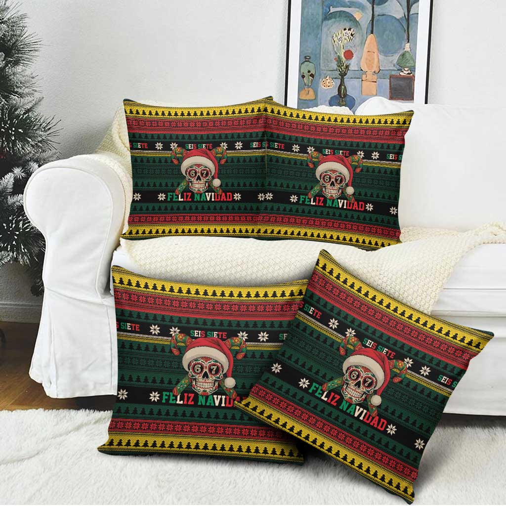 Mexican SEIS Siete 67 Meme Pillow Cover Feliz Navidad Mexico - Wonder Print Shop