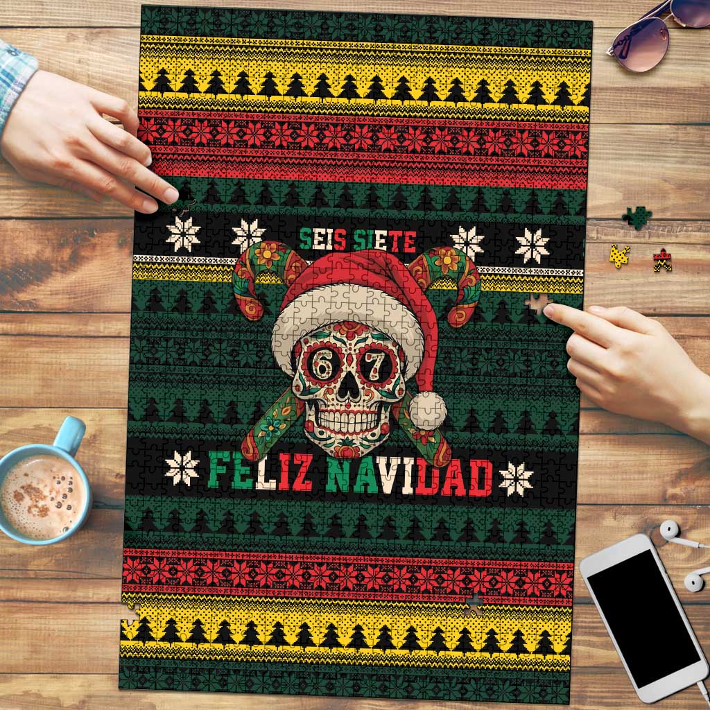 Mexican SEIS Siete 67 Meme Puzzle Feliz Navidad Mexico - Wonder Print Shop