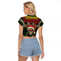 Mexican SEIS Siete 67 Meme Raglan Cropped T Shirt Feliz Navidad Mexico - Wonder Print Shop