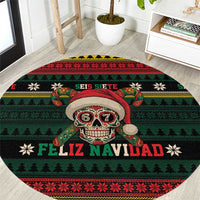 Mexican SEIS Siete 67 Meme Round Carpet Feliz Navidad Mexico - Wonder Print Shop