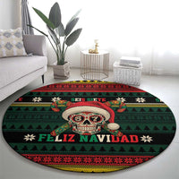 Mexican SEIS Siete 67 Meme Round Carpet Feliz Navidad Mexico - Wonder Print Shop