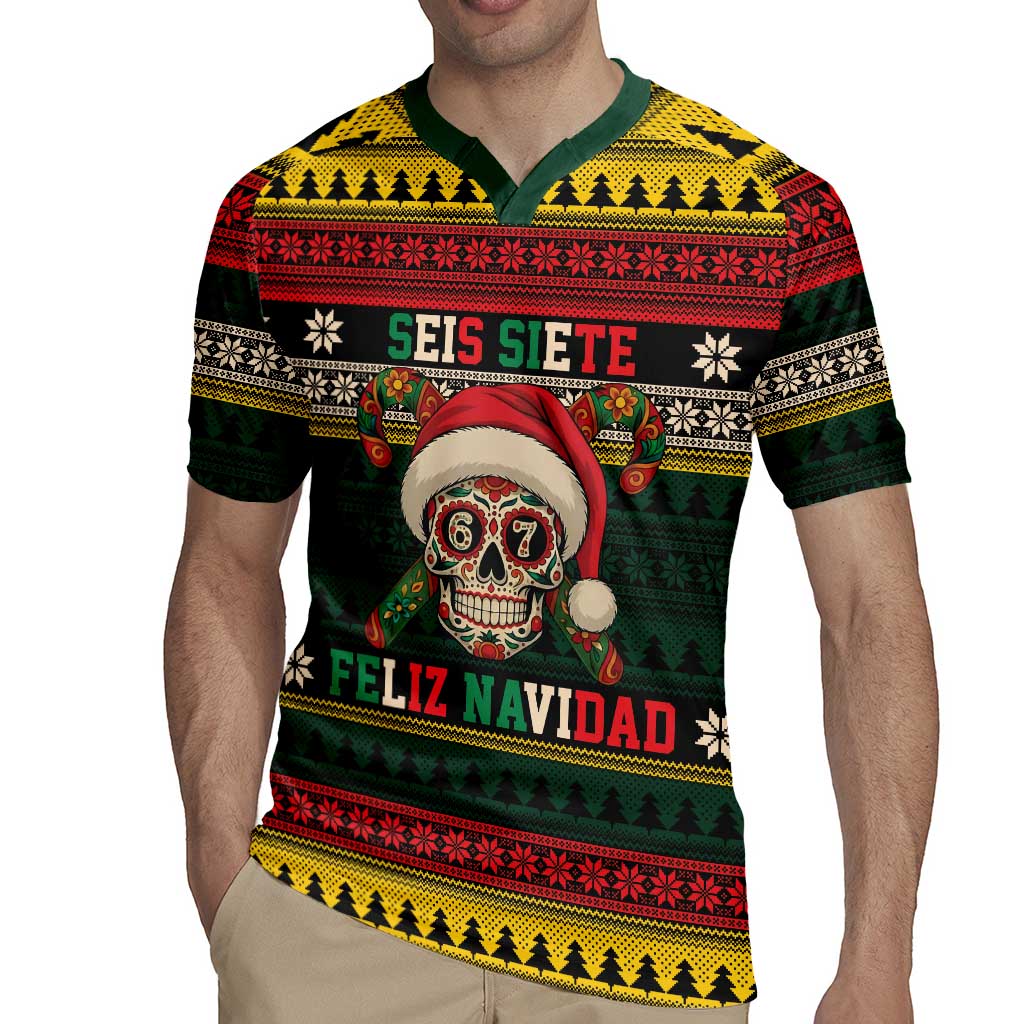 Mexican SEIS Siete 67 Meme Rugby Jersey Feliz Navidad Mexico - Wonder Print Shop