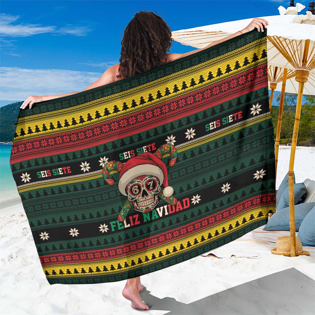 Mexican SEIS Siete 67 Meme Sarong Feliz Navidad Mexico - Wonder Print Shop