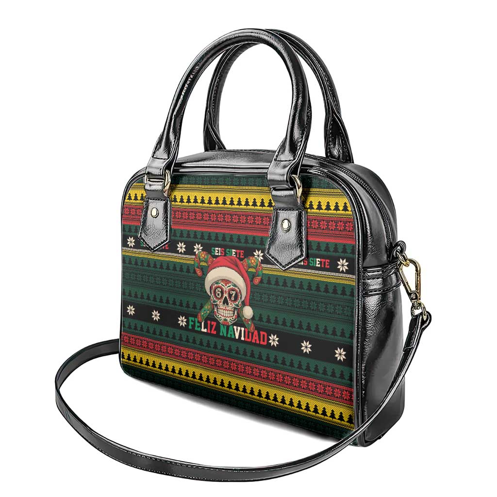 Mexican SEIS Siete 67 Meme Shoulder Handbag Feliz Navidad Mexico - Wonder Print Shop