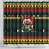 Mexican SEIS Siete 67 Meme Shower Curtain Feliz Navidad Mexico - Wonder Print Shop