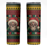 Mexican SEIS Siete 67 Meme Skinny Tumbler Feliz Navidad Mexico - Wonder Print Shop