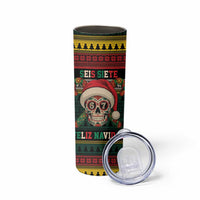 Mexican SEIS Siete 67 Meme Skinny Tumbler Feliz Navidad Mexico - Wonder Print Shop