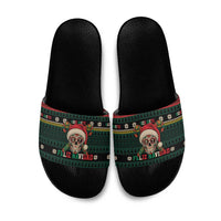 Mexican SEIS Siete 67 Meme Slide Sandals Feliz Navidad Mexico - Wonder Print Shop