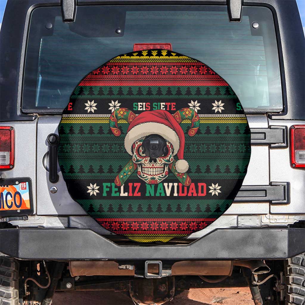 Mexican SEIS Siete 67 Meme Spare Tire Cover Feliz Navidad Mexico - Wonder Print Shop