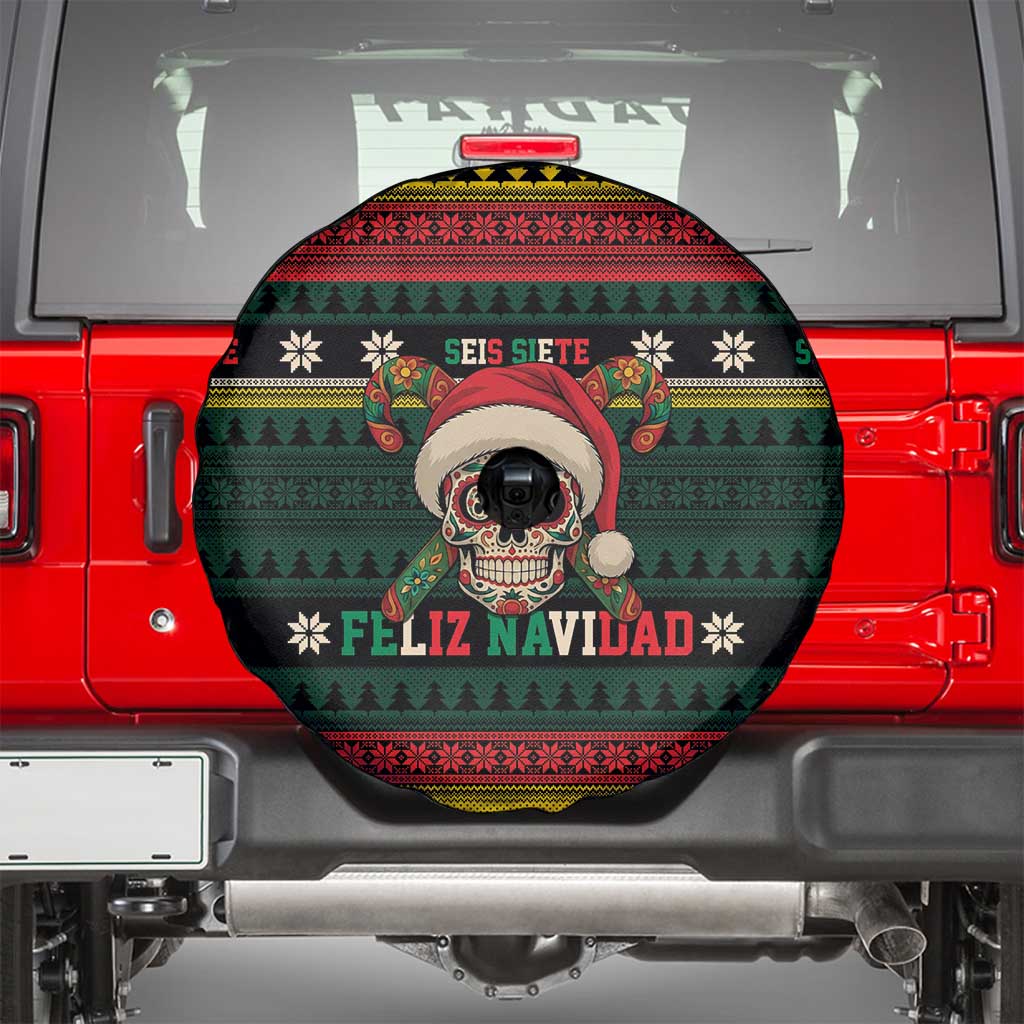 Mexican SEIS Siete 67 Meme Spare Tire Cover Feliz Navidad Mexico - Wonder Print Shop