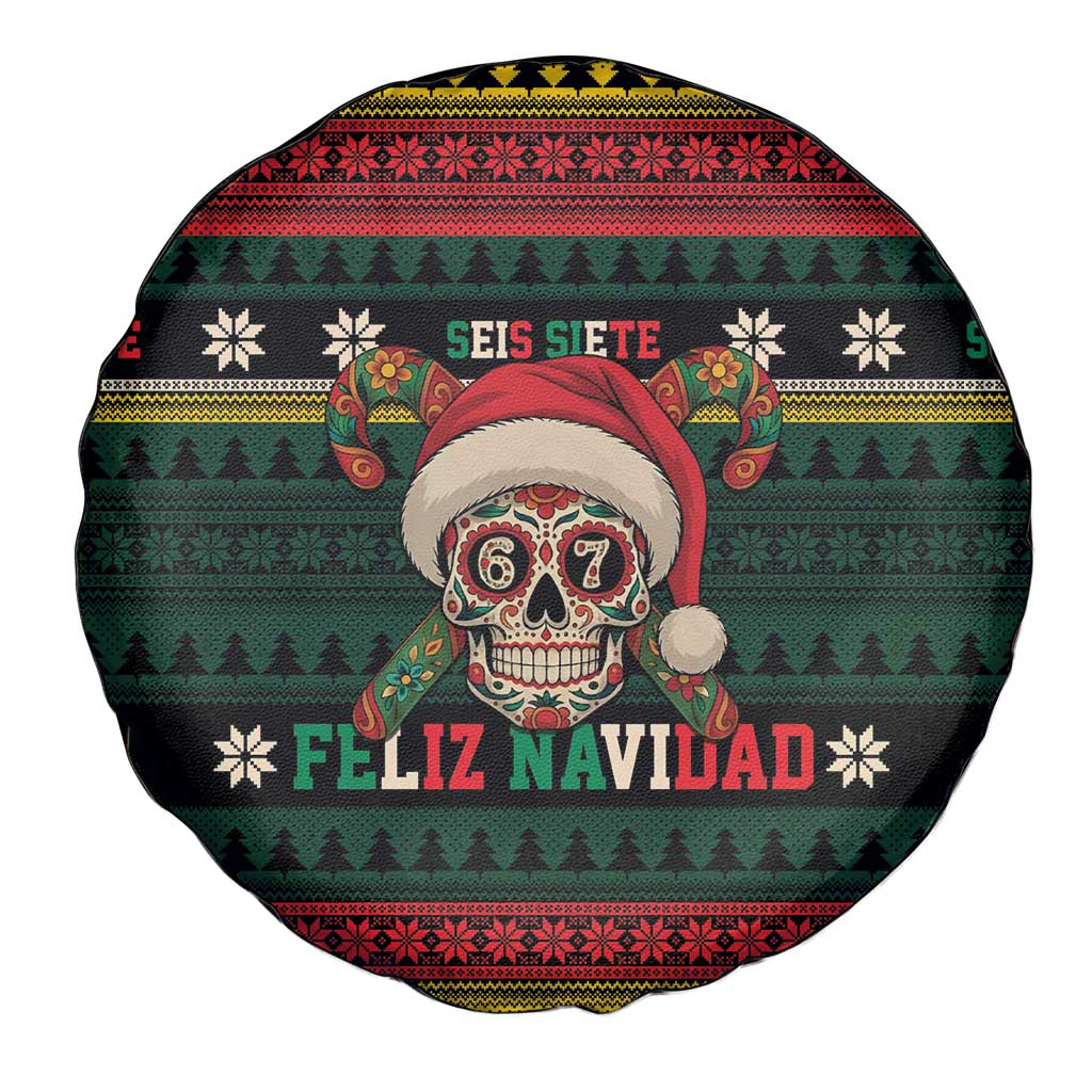 Mexican SEIS Siete 67 Meme Spare Tire Cover Feliz Navidad Mexico - Wonder Print Shop