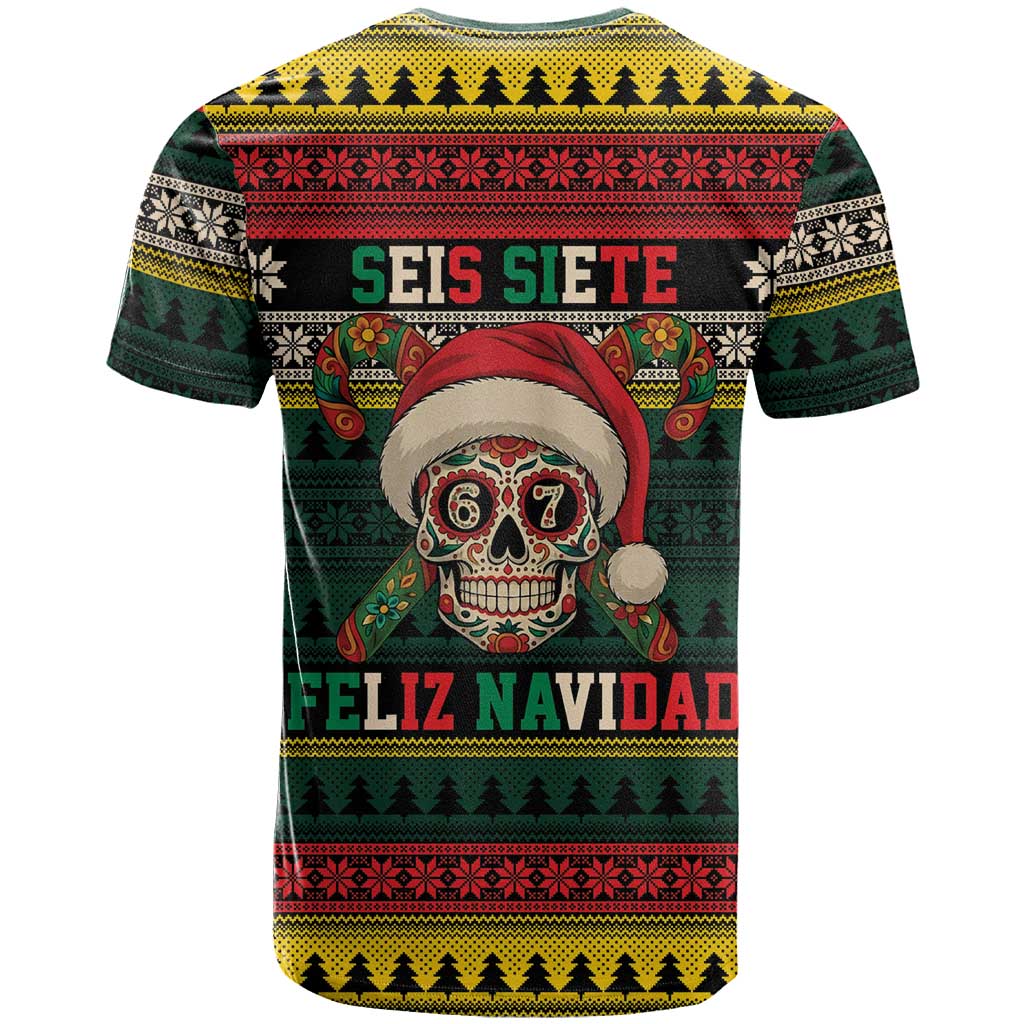 Mexican SEIS Siete 67 Meme T Shirt Feliz Navidad Mexico - Wonder Print Shop