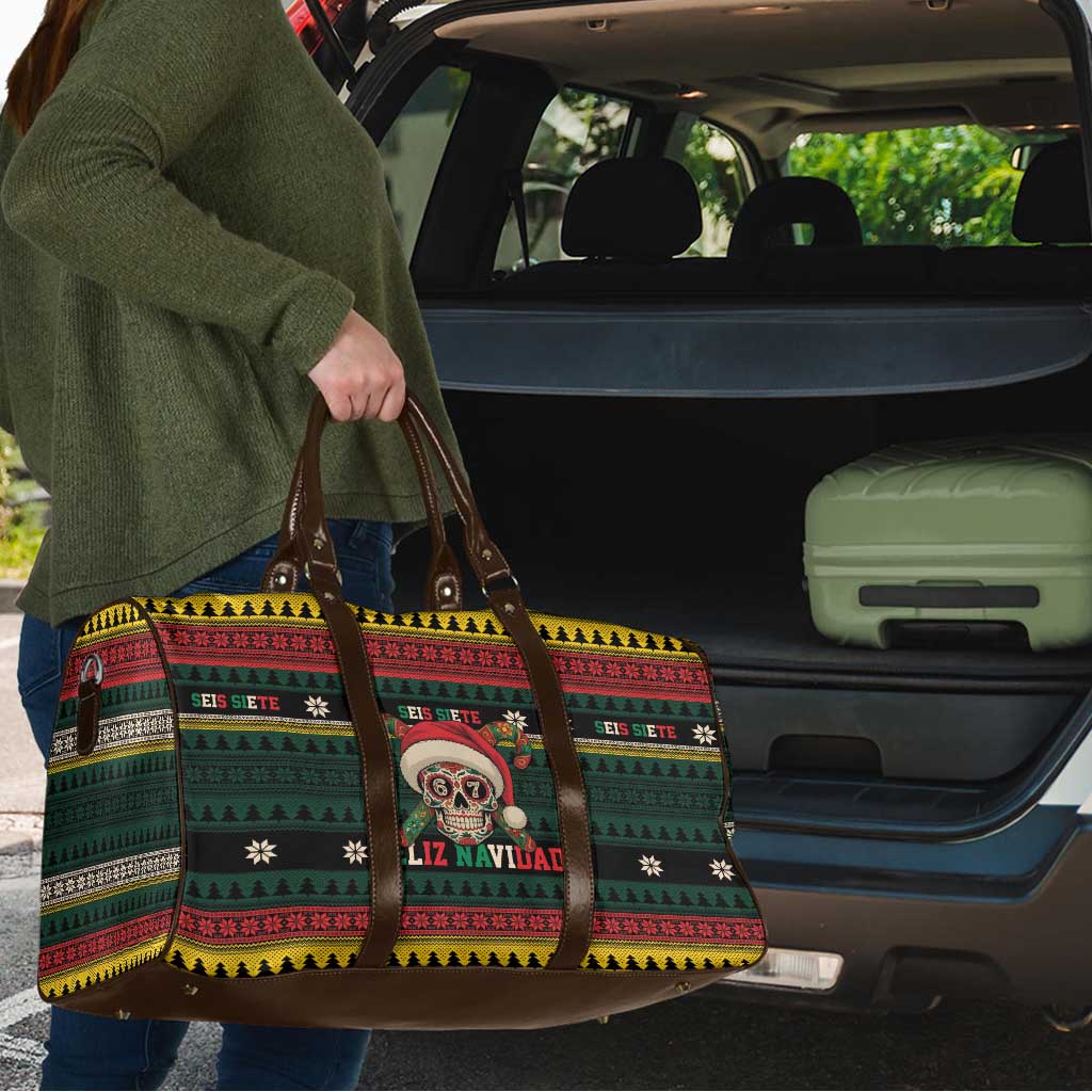 Mexican SEIS Siete 67 Meme Travel Bag Feliz Navidad Mexico - Wonder Print Shop