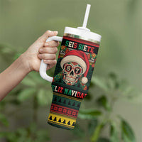 Mexican SEIS Siete 67 Meme Tumbler With Handle Feliz Navidad Mexico - Wonder Print Shop