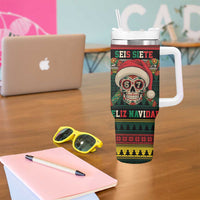 Mexican SEIS Siete 67 Meme Tumbler With Handle Feliz Navidad Mexico - Wonder Print Shop