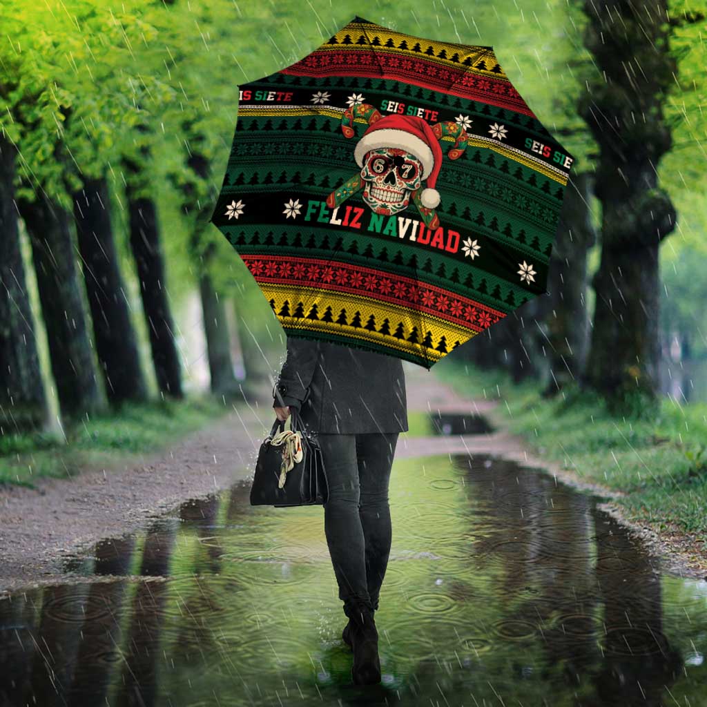 Mexican SEIS Siete 67 Meme Umbrella Feliz Navidad Mexico - Wonder Print Shop