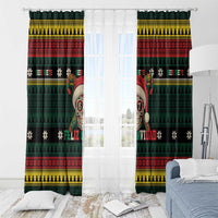 Mexican SEIS Siete 67 Meme Window Curtain Feliz Navidad Mexico - Wonder Print Shop