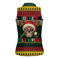 Mexican SEIS Siete 67 Meme Women Sleeveless Polo Shirt Feliz Navidad Mexico - Wonder Print Shop