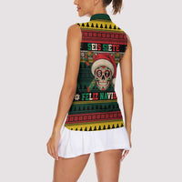Mexican SEIS Siete 67 Meme Women Sleeveless Polo Shirt Feliz Navidad Mexico - Wonder Print Shop