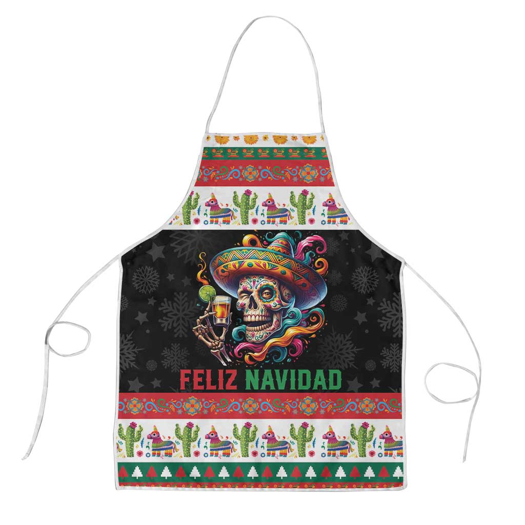 Mexican Sugar Skull Apron Feliz Navidad Mexico - Wonder Print Shop