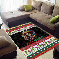 Mexican Sugar Skull Area Rug Feliz Navidad Mexico - Wonder Print Shop