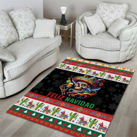 Mexican Sugar Skull Area Rug Feliz Navidad Mexico - Wonder Print Shop