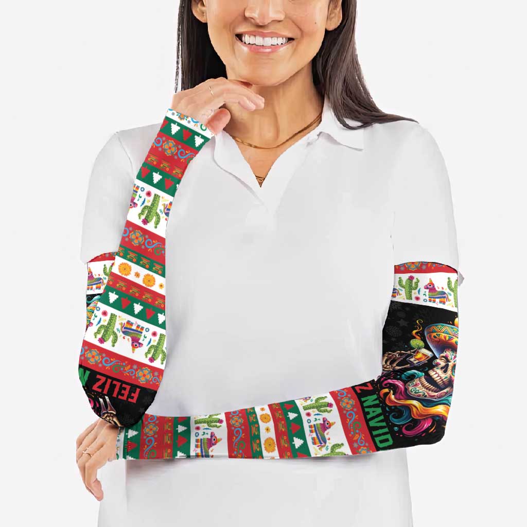 Mexican Sugar Skull Arm Sleeves Feliz Navidad Mexico - Wonder Print Shop