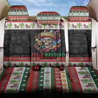 Mexican Sugar Skull Back Car Seat Cover Feliz Navidad Mexico - Wonder Print Shop