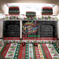 Mexican Sugar Skull Back Car Seat Cover Feliz Navidad Mexico - Wonder Print Shop