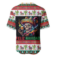 Mexican Sugar Skull Baseball Jersey Feliz Navidad Mexico - Wonder Print Shop