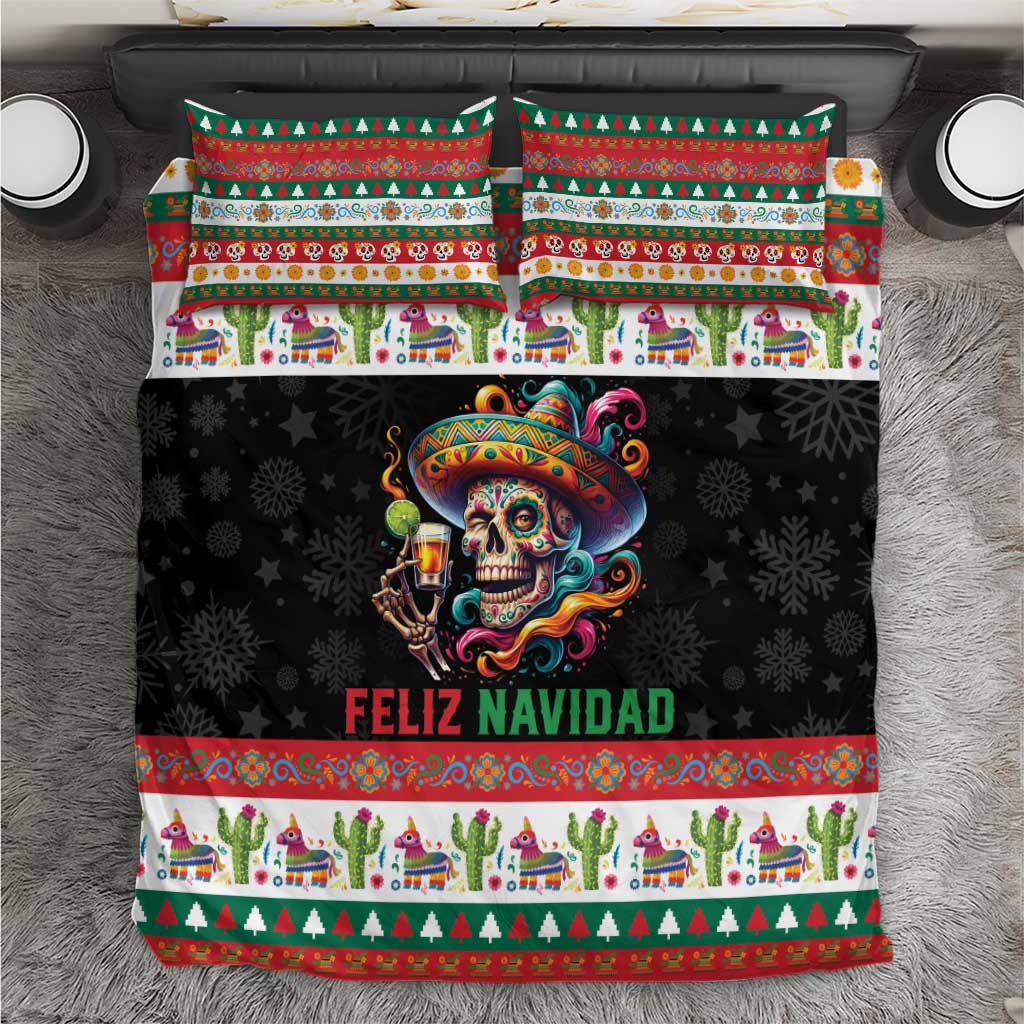 Mexican Sugar Skull Bedding Set Feliz Navidad Mexico - Wonder Print Shop