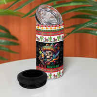 Mexican Sugar Skull 4 in 1 Can Cooler Tumbler Feliz Navidad Mexico - Wonder Print Shop