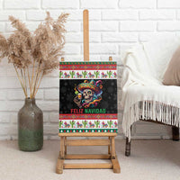 Mexican Sugar Skull Canvas Wall Art Feliz Navidad Mexico - Wonder Print Shop