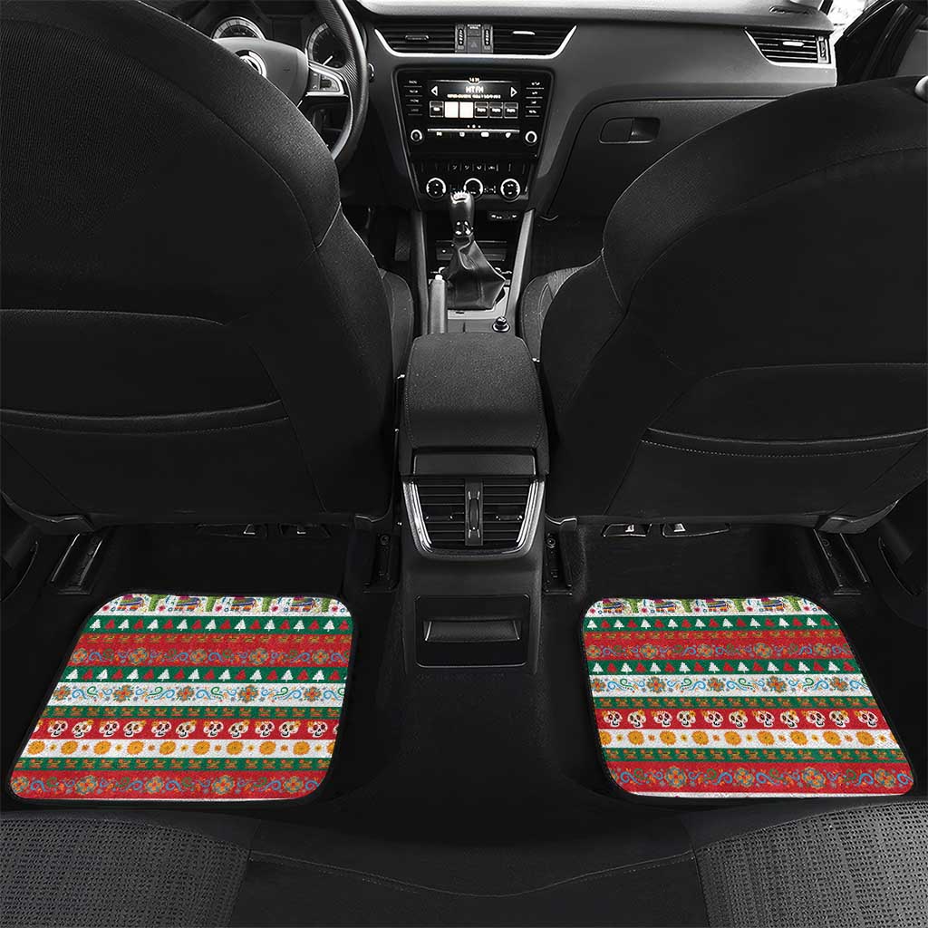 Mexican Sugar Skull Car Mats Feliz Navidad Mexico - Wonder Print Shop