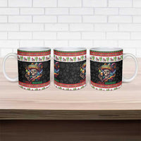 Mexican Sugar Skull Ceramic Mug Feliz Navidad Mexico - Wonder Print Shop